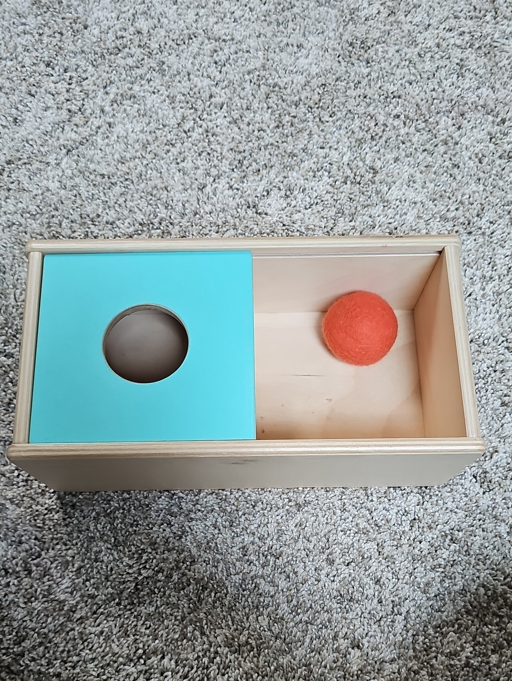 Lovevery Sliding Top Box | Montessori Object Permanence Box
